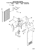 AIR FLOW PARTS, PARTS NOT ILLUSTRATED Diagram and Parts List for ED2LHAXMB10  Whirlpool Refrigerator