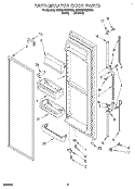 REFRIGERATOR DOOR Diagram and Parts List for 4ED25DQXBW00  Whirlpool Refrigerator