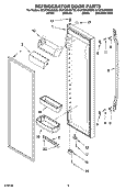 REFRIGERATOR DOOR PARTS Diagram and Parts List for GC3CHAXNB00  Whirlpool Refrigerator