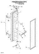 FREEZER DOOR PARTS Diagram and Parts List for ED2FHEXSL01  Whirlpool Refrigerator