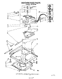 MACHINE BASE Diagram and Parts List for LA5700XPW6  Whirlpool Washer