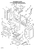 CHASSIS PARTS Diagram and Parts List for GS460LELT0  Whirlpool Range