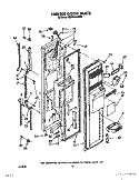 Part Location Diagram of 1110656 Whirlpool Freezer, Door Panel (Toast)