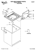 TOP AND CABINET PARTS Diagram and Parts List for LXR6432JQ3  Whirlpool Washer