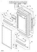 REFRIGERATOR DOOR Diagram and Parts List for KBRC36MHT01  KitchenAid Refrigerator