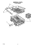 DISHRACK Diagram and Parts List for WU0800XX0  Roper Dishwasher