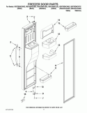 FREEZER DOOR PARTS Diagram and Parts List for WSF26D4EXA02  Whirlpool Refrigerator