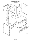 EXTERNAL OVEN Diagram and Parts List for SF3300SRW0  Whirlpool Range