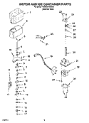 MOTOR AND ICE CONTAINER PARTS Diagram and Parts List for KSRB22FRBX00  KitchenAid Refrigerator