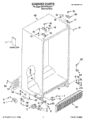 CABINET PARTS Diagram and Parts List for BRS70YRANA01  Whirlpool Refrigerator