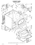CABINET Diagram and Parts List for KGYE900SWH1  KitchenAid Dryer