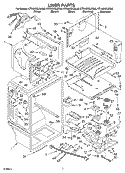 LINER Diagram and Parts List for KTRA22ELSS00  KitchenAid Refrigerator