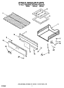 OVEN & BROILER PARTS Diagram and Parts List for FGP300KN2  Roper Range