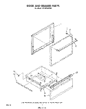 DOOR AND DRAWER Diagram and Parts List for RF302EXPW0  Whirlpool Range