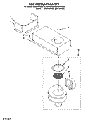 BLOWER UNIT PARTS, OPTIONAL PARTS Diagram and Parts List for GJD3044RP02  Whirlpool Cooktop