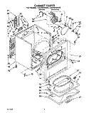 SECTION Diagram and Parts List for LEC6848AN0  Whirlpool Dryer