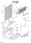 UNIT PARTS Diagram and Parts List for CT16SKXSQ00  Crosley Refrigerator