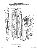 FREEZER DOOR Diagram and Parts List for ED22DWXTG05  Whirlpool Refrigerator