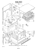 OVEN Diagram and Parts List for KEBI100TBL1  KitchenAid Wall Oven