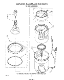 AGITATOR, BASKET AND TUB Diagram and Parts List for LA6400XPW3  Whirlpool Washer