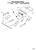 TOP VENTING PARTS, OPTIONAL PARTS Diagram and Parts List for YKEBC208KW1  KitchenAid Wall Oven