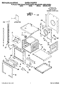 OVEN PARTS Diagram and Parts List for KEKB107KWH04  KitchenAid Wall Oven