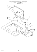WASHER TOP AND LID Diagram and Parts List for BYCWD6274W0  Crosley Washer Dryer Combo