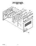 OVEN DOOR Diagram and Parts List for KEMS306XBL2  KitchenAid Wall Oven