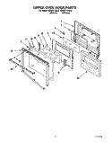 UPPER OVEN DOOR Diagram and Parts List for KEBI271YWH2  KitchenAid Wall Oven