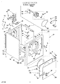 SECTION Diagram and Parts List for LER3634EW0  Whirlpool Dryer