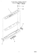 CONTROL PANEL Diagram and Parts List for KGST300FWH2  KitchenAid Range