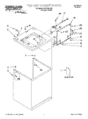 TOP AND CABINET, LITERATURE Diagram and Parts List for SAWS800JQ0  Whirlpool Washer