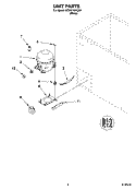 UNIT PARTS Diagram and Parts List for SCF0710KQ02  Whirlpool Freezer