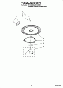 TURNTABLE PARTS Diagram and Parts List for MH1160XSS3  Whirlpool Microwave