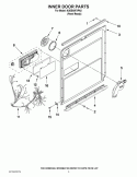 INNER DOOR PARTS Diagram and Parts List for KUDE40FXPA2  KitchenAid Dishwasher