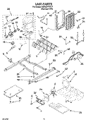 UNIT PARTS Diagram and Parts List for KSRD22FKST17  KitchenAid Refrigerator