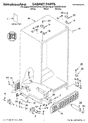 CABINET, LITERATURE Diagram and Parts List for KSRG25FKBL01  KitchenAid Refrigerator