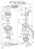 PUMP AND MOTOR Diagram and Parts List for KUDR25SHBT1  KitchenAid Dishwasher