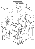 CHASSIS PARTS Diagram and Parts List for SF3020SKW2  Whirlpool Range