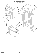 CABINET PARTS Diagram and Parts List for AD70USR0  Whirlpool Dehumidifier