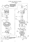 PUMP AND MOTOR Diagram and Parts List for DP920PFGY2  Whirlpool Dishwasher