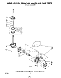 BRAKE, CLUTCH, GEARCASE, MOTOR AND PUMP Diagram and Parts List for LA5591XPW4  Whirlpool Washer