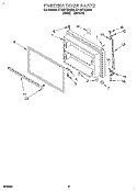 FREEZER DOOR Diagram and Parts List for ET18HTXDW00  Whirlpool Refrigerator