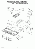 INTERIOR AND VENTILATION PARTS Diagram and Parts List for MH1170XSQ3  Whirlpool Microwave