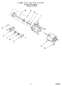 PUMP AND MOTOR Diagram and Parts List for DU801DWGQ2  Whirlpool Dishwasher