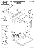 TOP AND CONSOLE PARTS AND OPTIONAL PARTS (NOT INCLUDED) Diagram and Parts List for RGX5634PQ0  Roper Dryer
