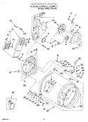 SECTION Diagram and Parts List for LEQ8857JQ1  Whirlpool Dryer