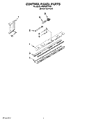 CONTROL PANEL PARTS Diagram and Parts List for KSSS36FTX00  KitchenAid Refrigerator