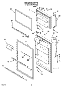 DOOR PARTS Diagram and Parts List for IT18TKXSQ00  Inglis Refrigerator