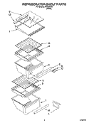 REFRIGERATOR SHELF PARTS Diagram and Parts List for IRQ226300  Inglis Refrigerator